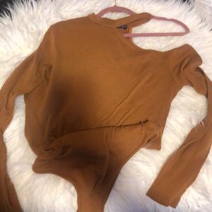 FashionNova Brown Bodysuit